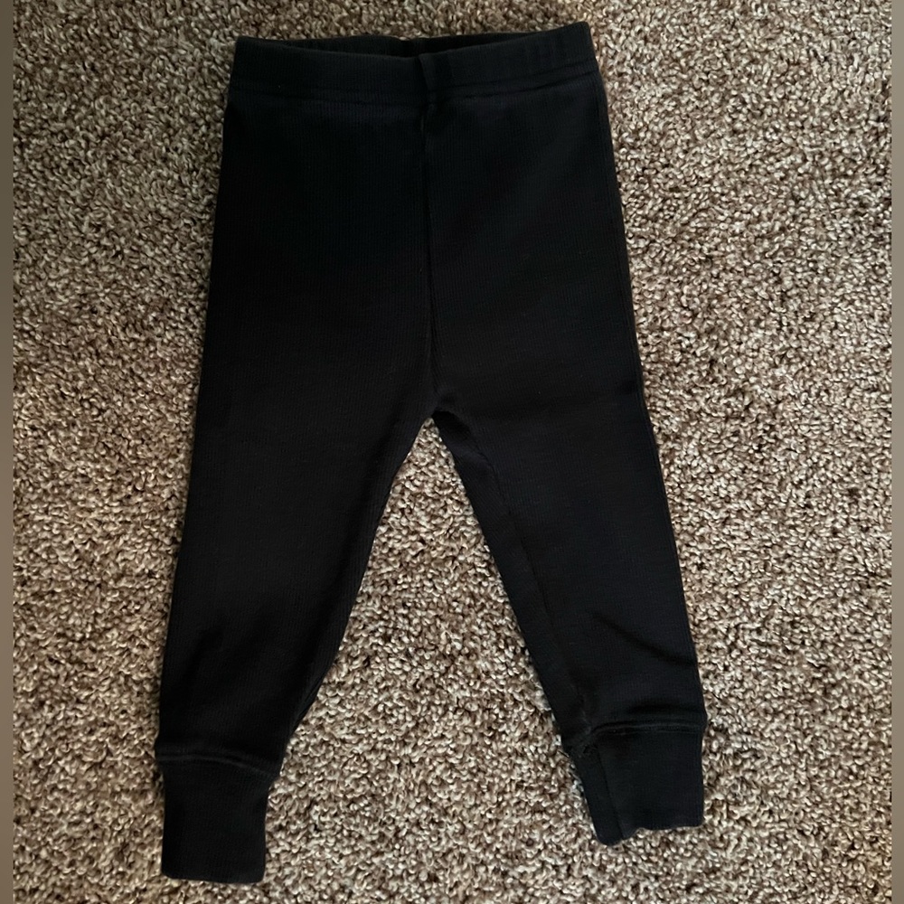 Little Bipsy Ribbed Leggings in Black, 18-24M